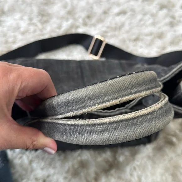 Prada Charcoal Denim canapa small tote Bag - Picture 12 of 13